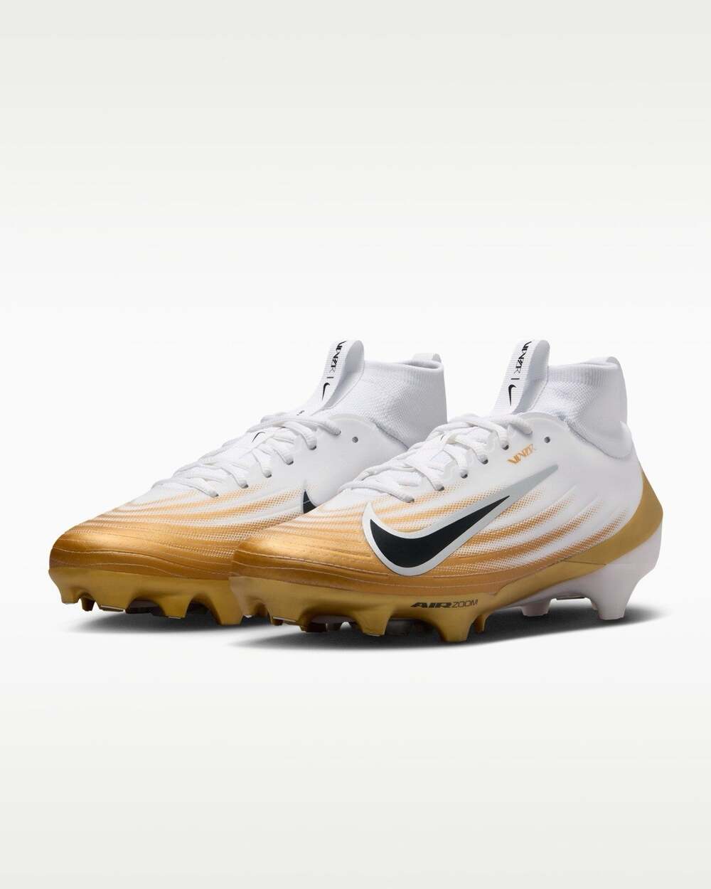 Nike Vapor Pro 1 Football Cleats Men’s 12 White Gold Black FB3298-103 NEW